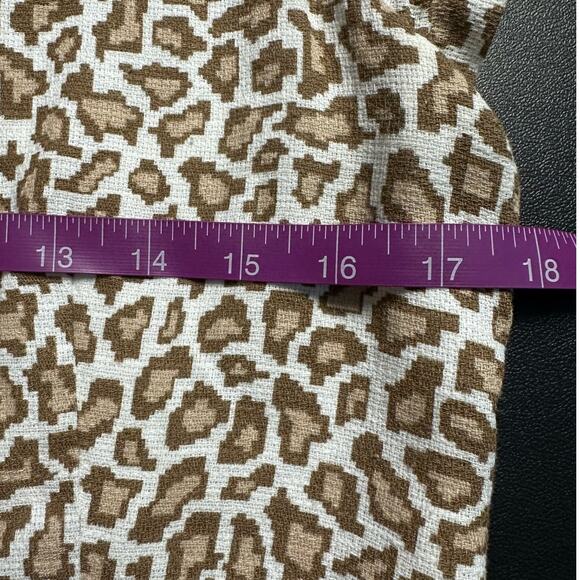 Pendleton Linen Blend Wild Card Dress in Oxford Tan Animal Print Size 4 - Picture 7 of 9